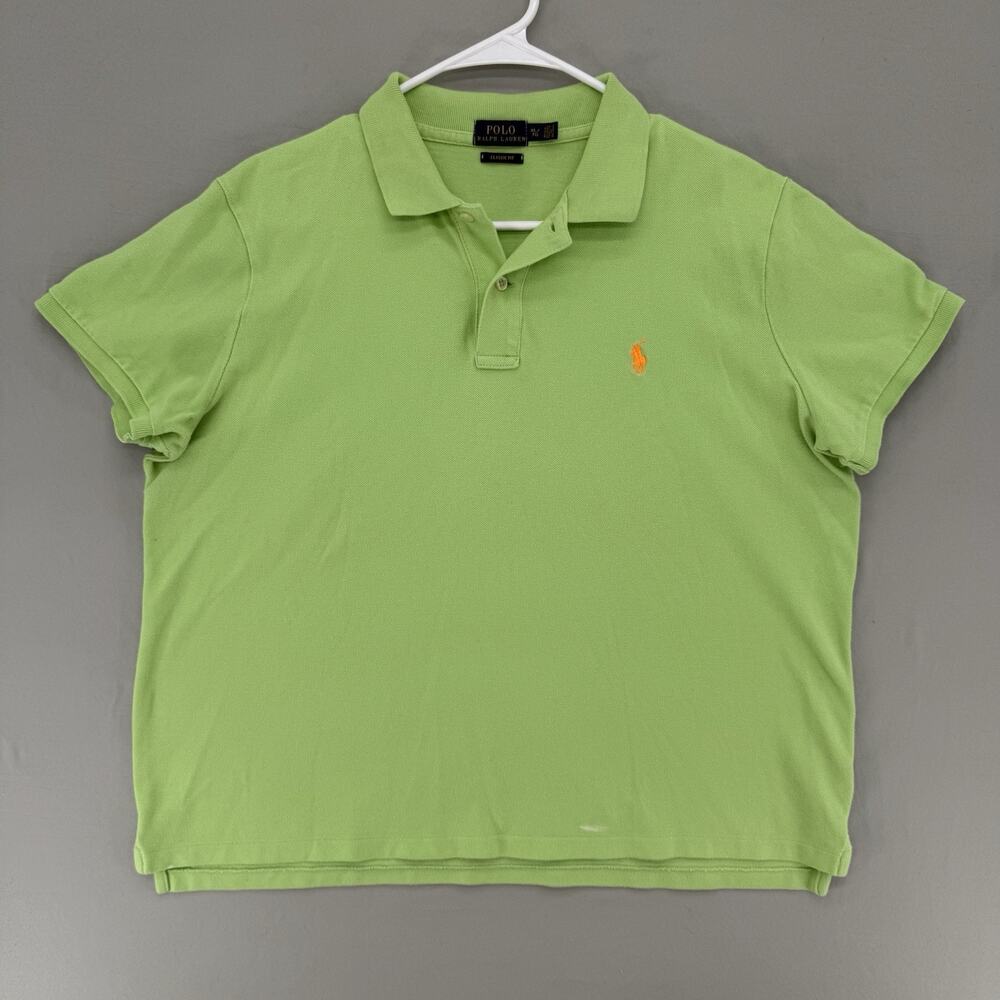 Polo Ralph Lauren Men’s Cotton Polo Shirt XL Lime Green Embroidered Logo Classic
